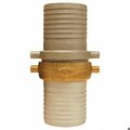 Dixon King Short Shank Suction Coupling with Brass Nut, 4 in Nominal, NPSM End Style, 10-5/8 in L, Domest CAB400